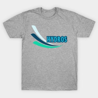 Hydros! Retro Aqua Roostertail Logo T-Shirt